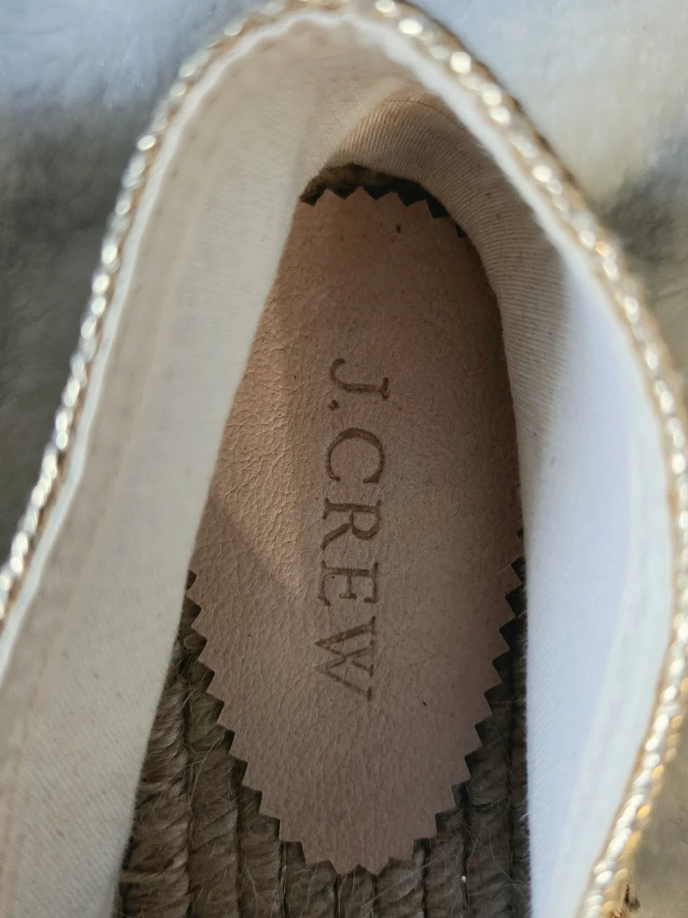 J. Crew Metallic Gold Espadrille Slip-Ons